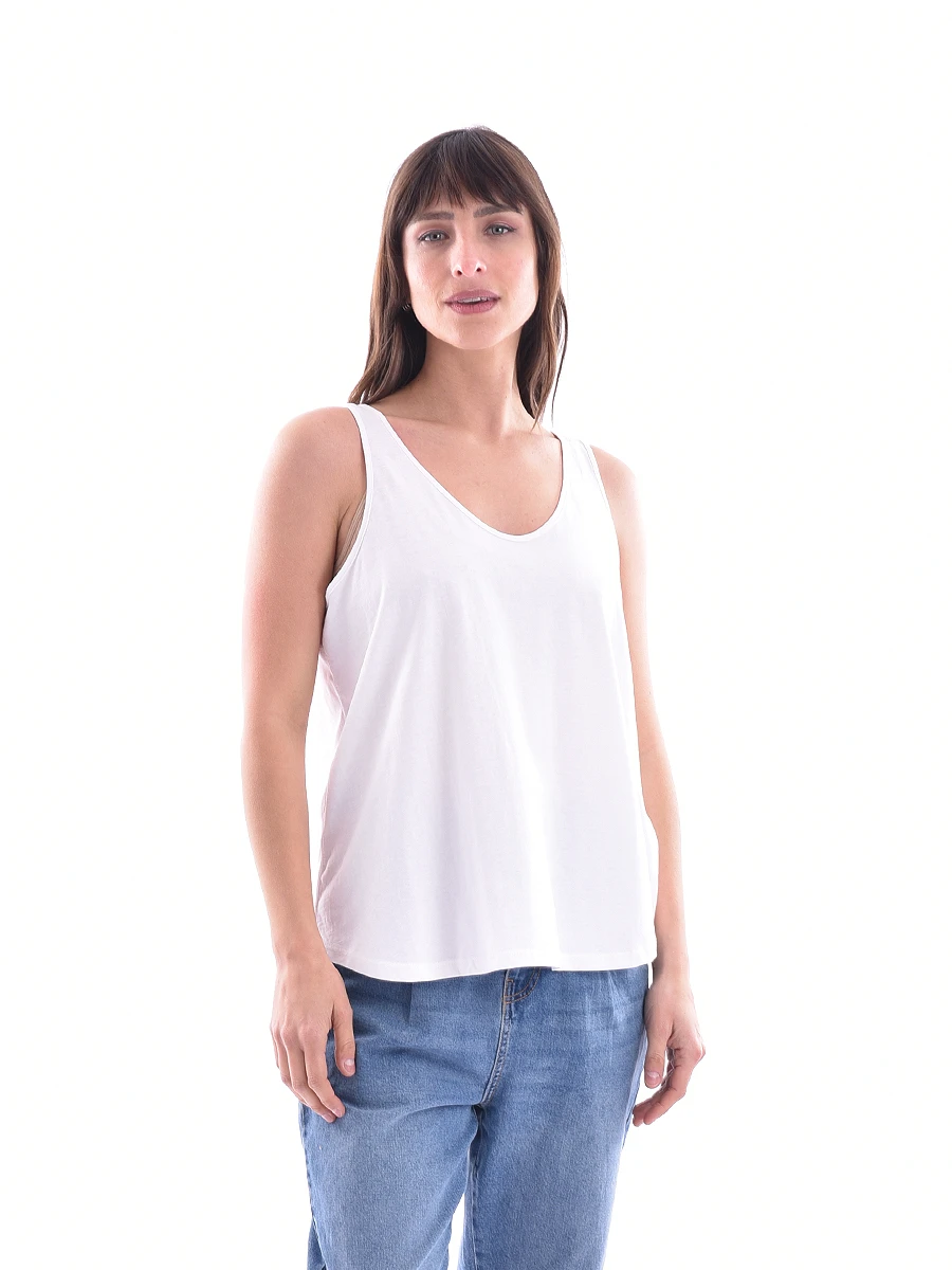 MUSCULOSA BÁSICA LAURA - BLANCO 