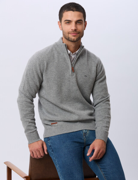 BUZO LANA Gris claro