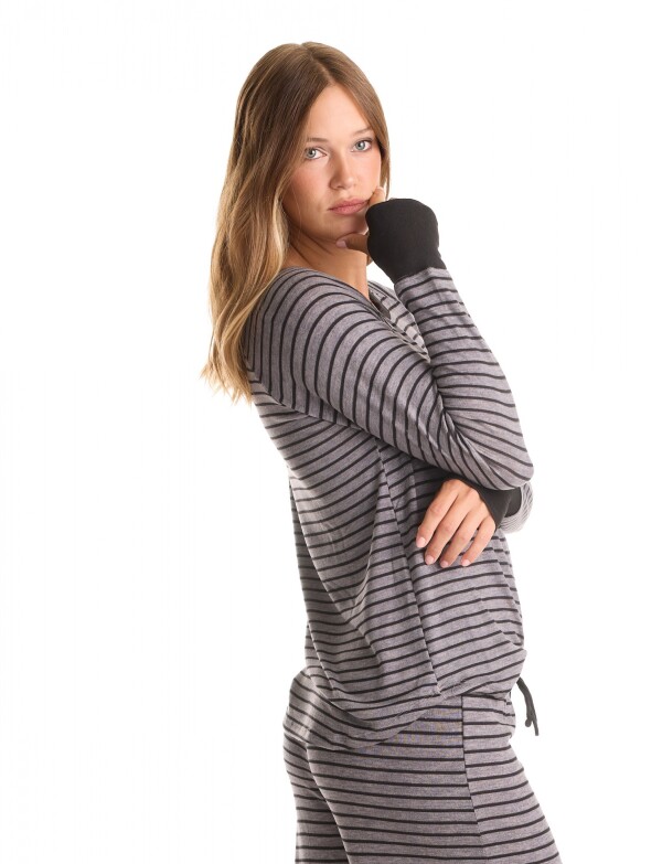 Pijama Con Pantalon NEGRO/GRIS