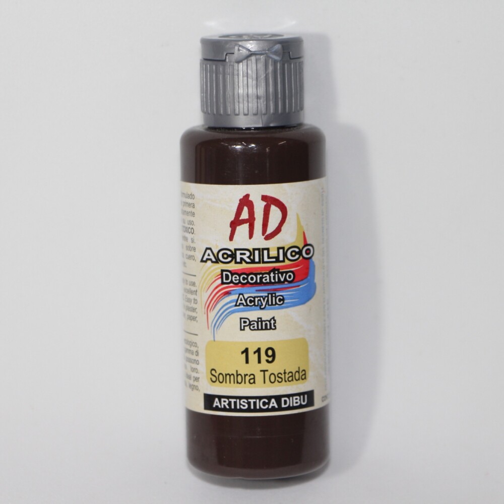 PINTURA ACRILICA ARTISTICA DIBU 60 ML. DIFERENTES COLORES COLOR SOMBRA TOSTADA 119