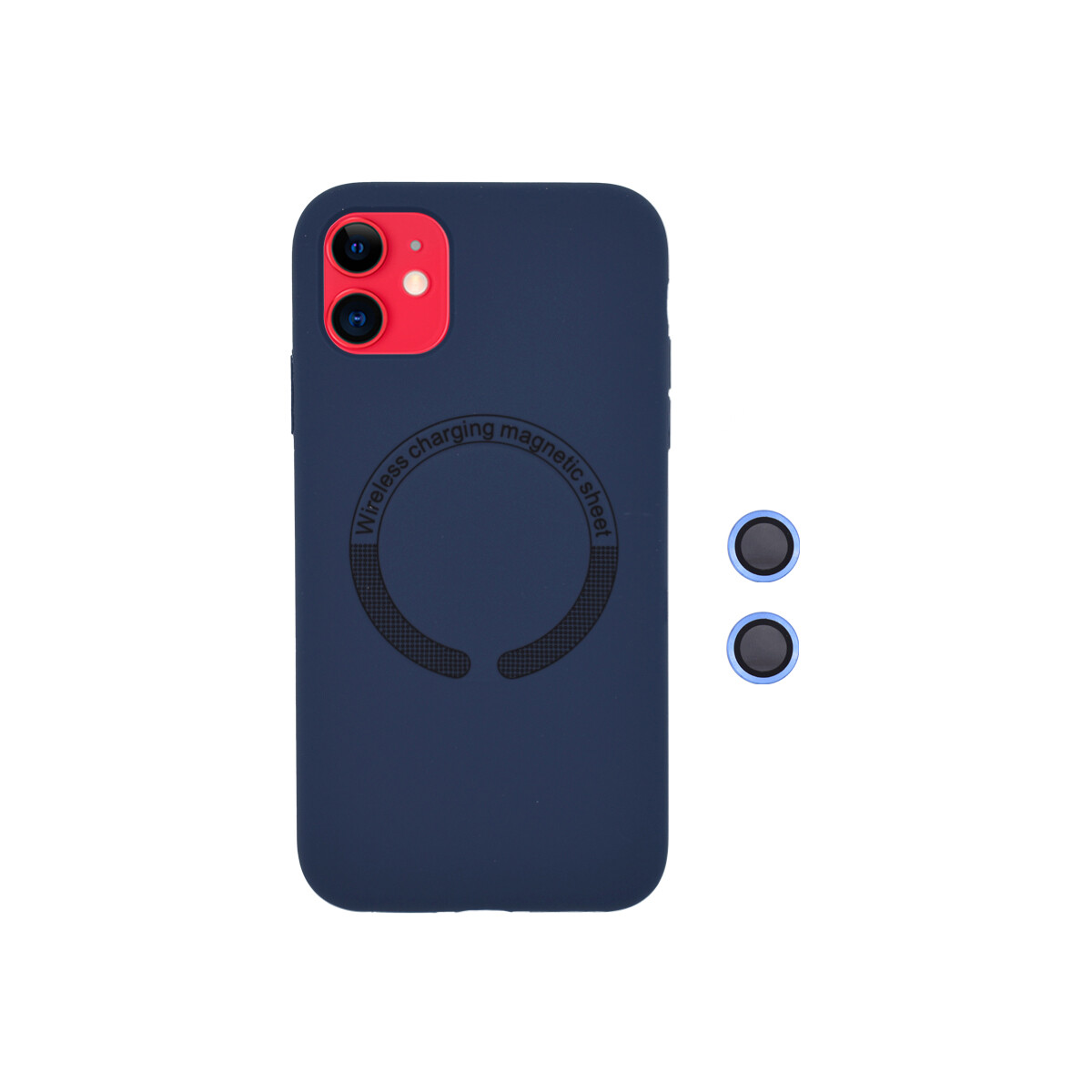 Protector para iPhone 11 MagSafe protector cámara azul 