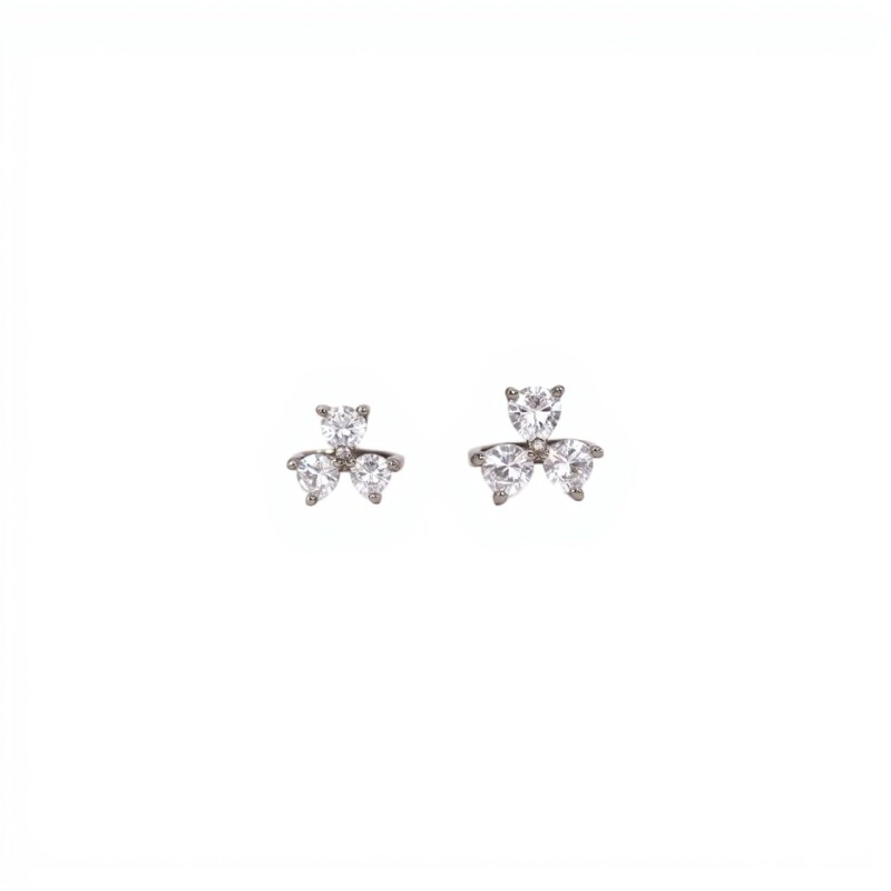 Caravanas Trilogy -Plata 925-Piedra Zirconia-CA3068 conpiedra