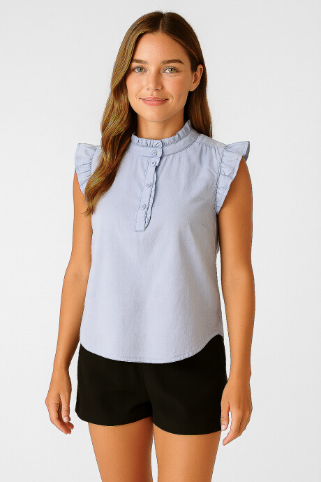 Blusa Solly Celeste Claro