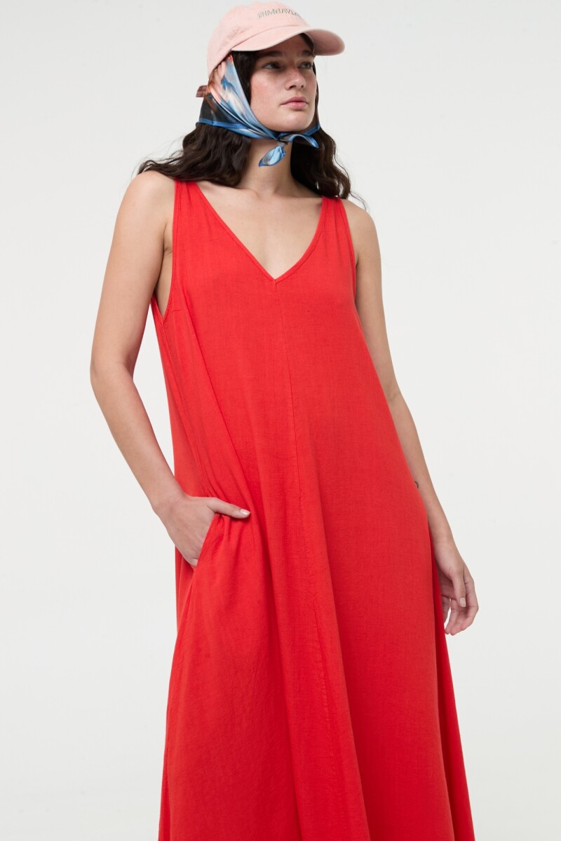 VESTIDO SUELTO Rojo