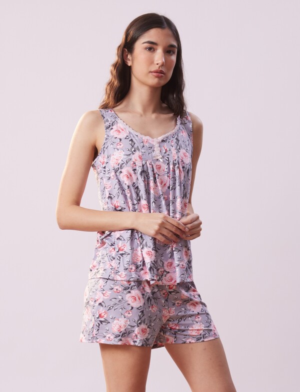 Pijama C/short GRIS/MULTI