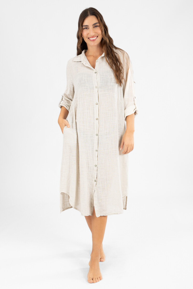 Camisola larga toscana Beige