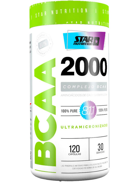 Suplemento Star Nutrition BCAA 2000 120 cápsulas Suplemento Star Nutrition BCAA 2000 120 cápsulas