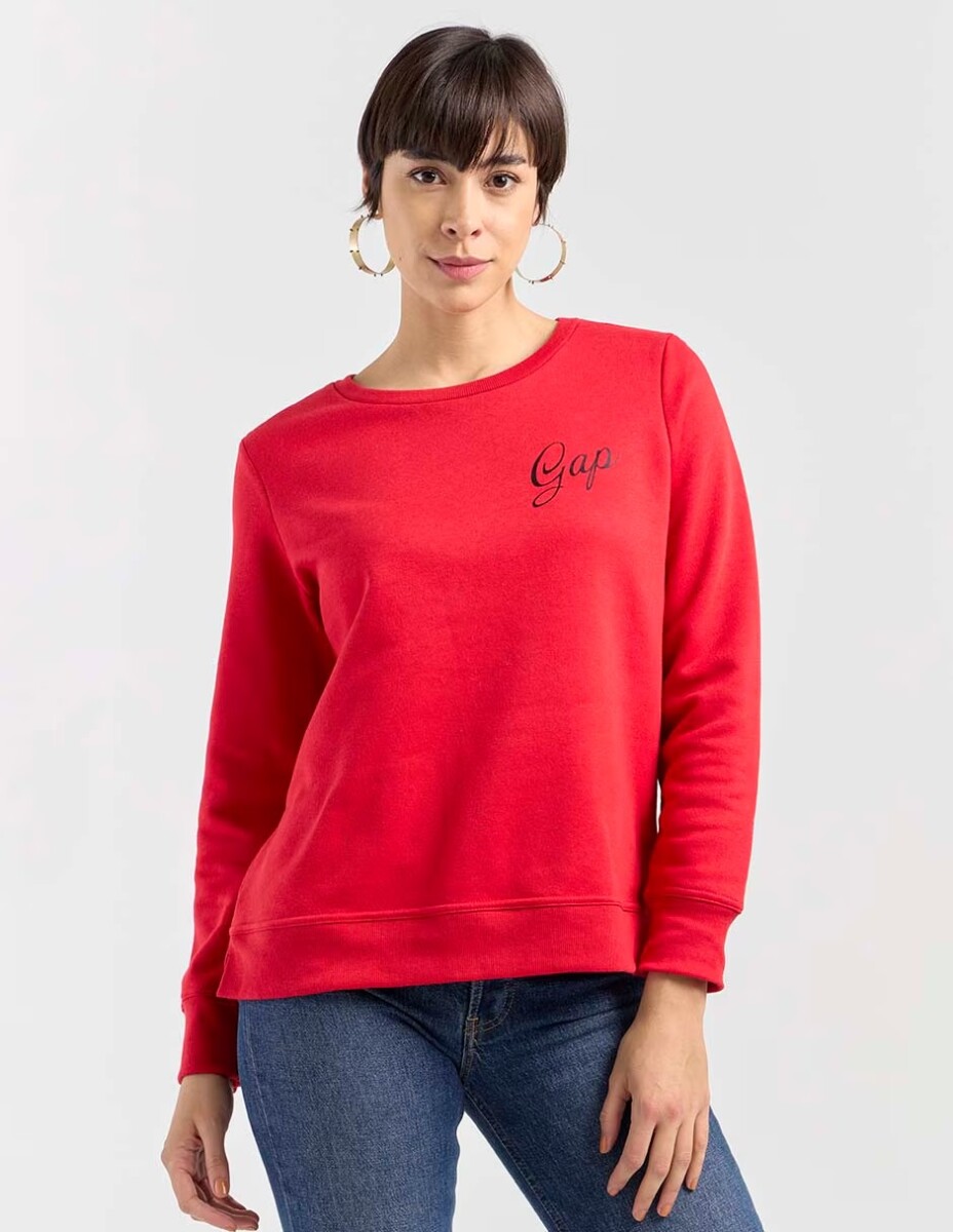 Buzo Deportivo Logo Mujer - Modern Red 