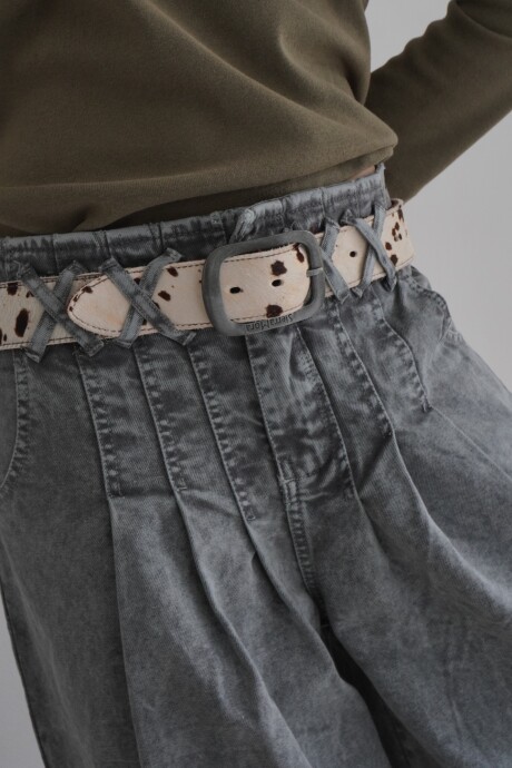 Print Belt Blanco / Plateado
