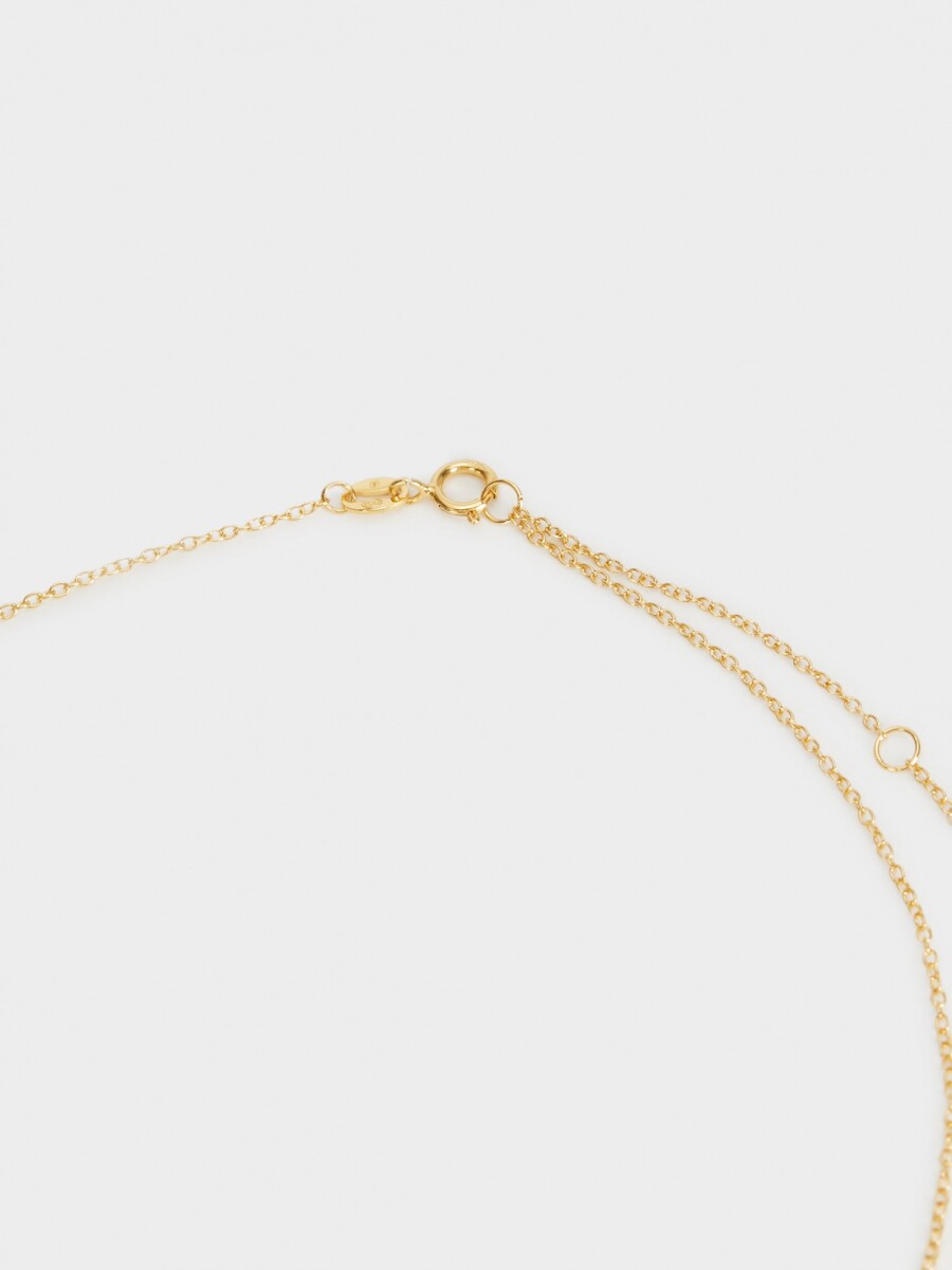 Collar De Plata 925 Con Circonitas dorado