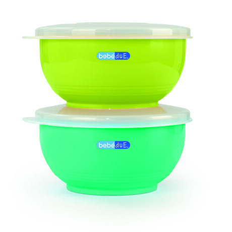 Set de 2 Bowls Acero Inoxidable verde