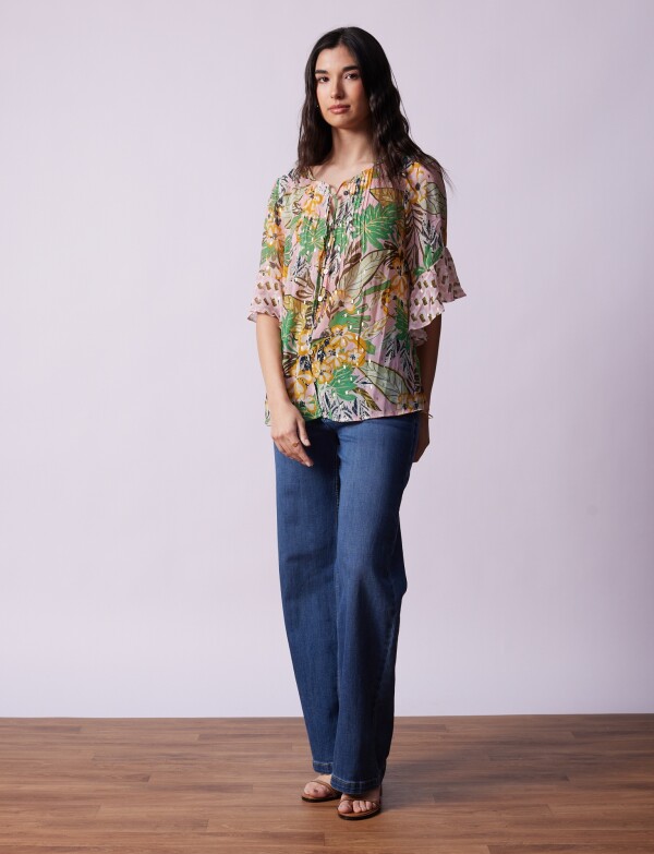 Blusa Cordel Printed MULTI/ROSA