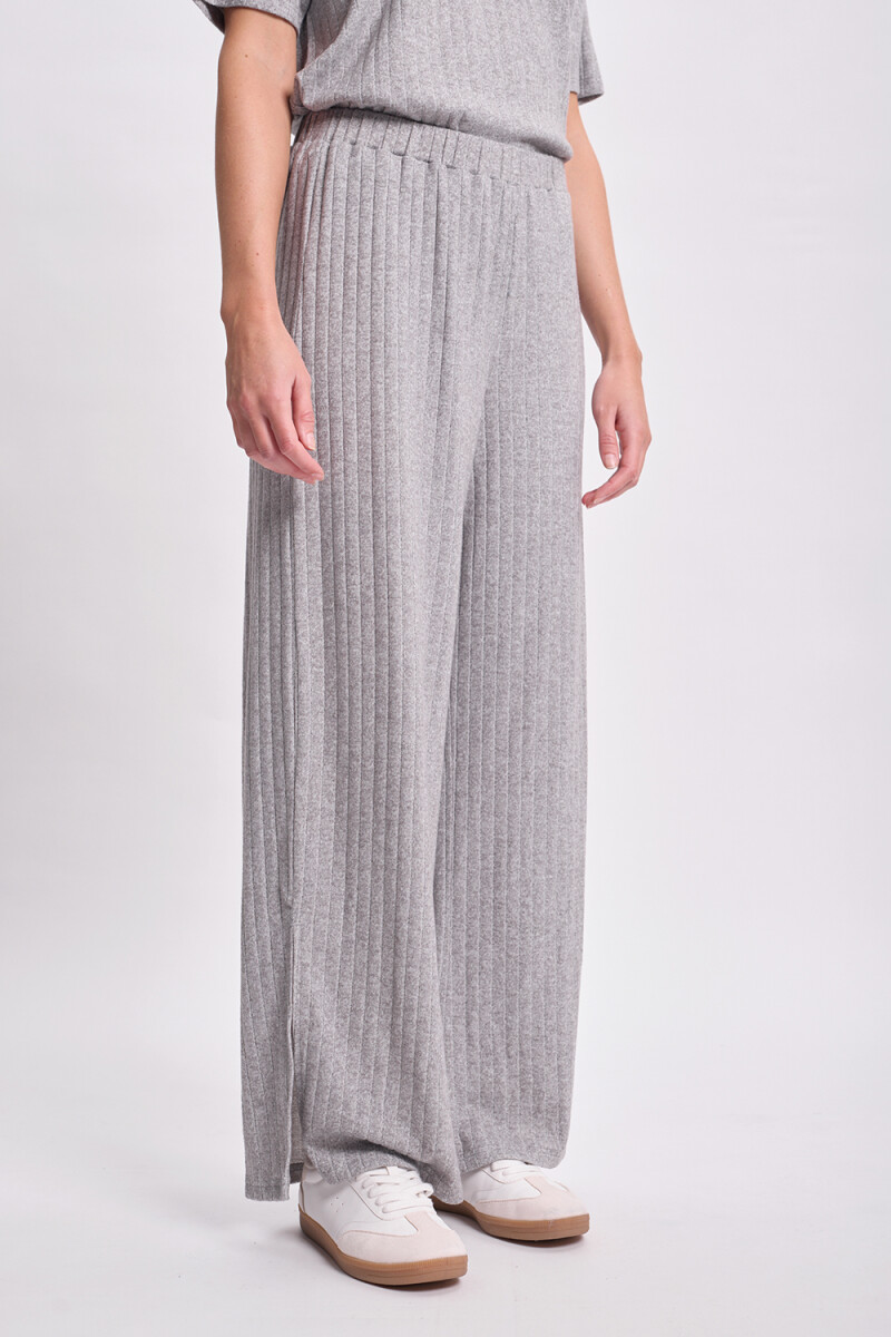 Pantalón ancho lanilla Gris