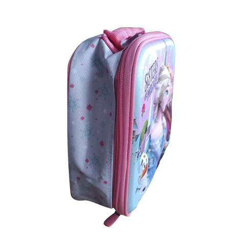 Lunchera 3D Térmica Escolar Frozen 22 x 22 cm Oficial LILA