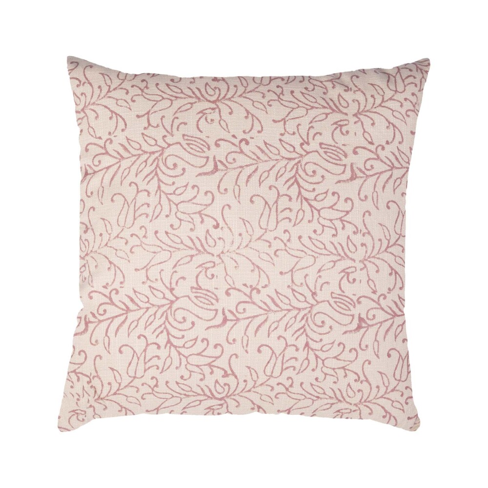 ALMOHADÓN GIRONA 45*45 ALGODON BEIGE/ROJO