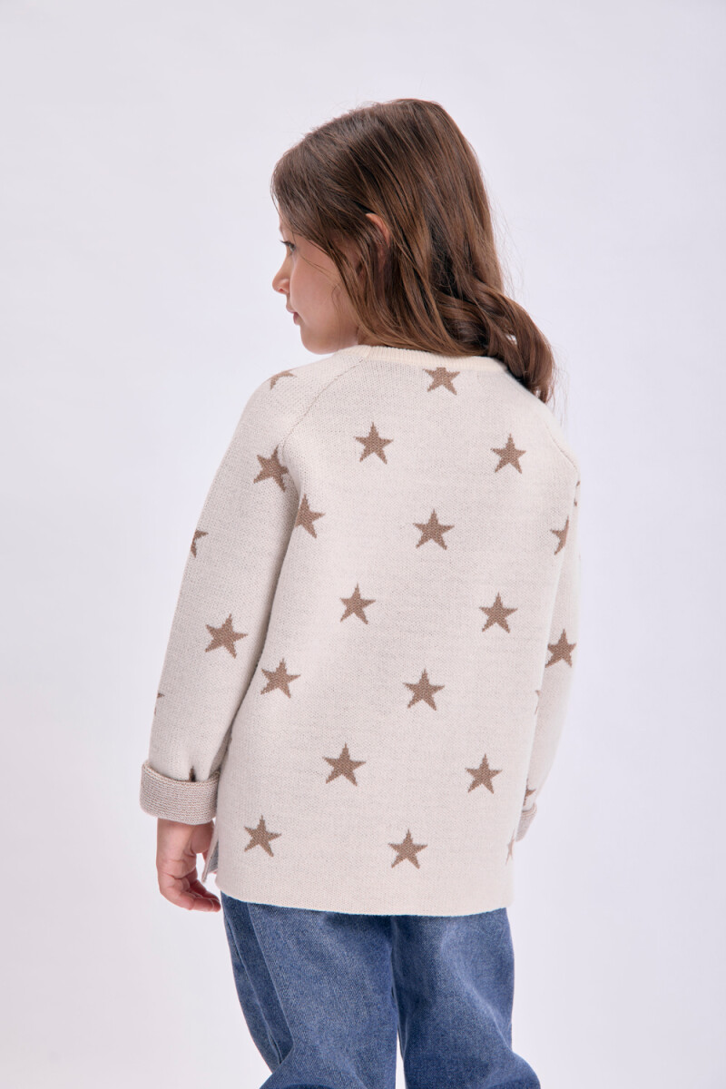 Buzo punto lunares Beige