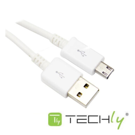 Cable USB 2.0 a MicroB macho/macho 0,15 mts Techly Cable Usb 2.0 A Microb Macho/macho 0,15 Mts Techly