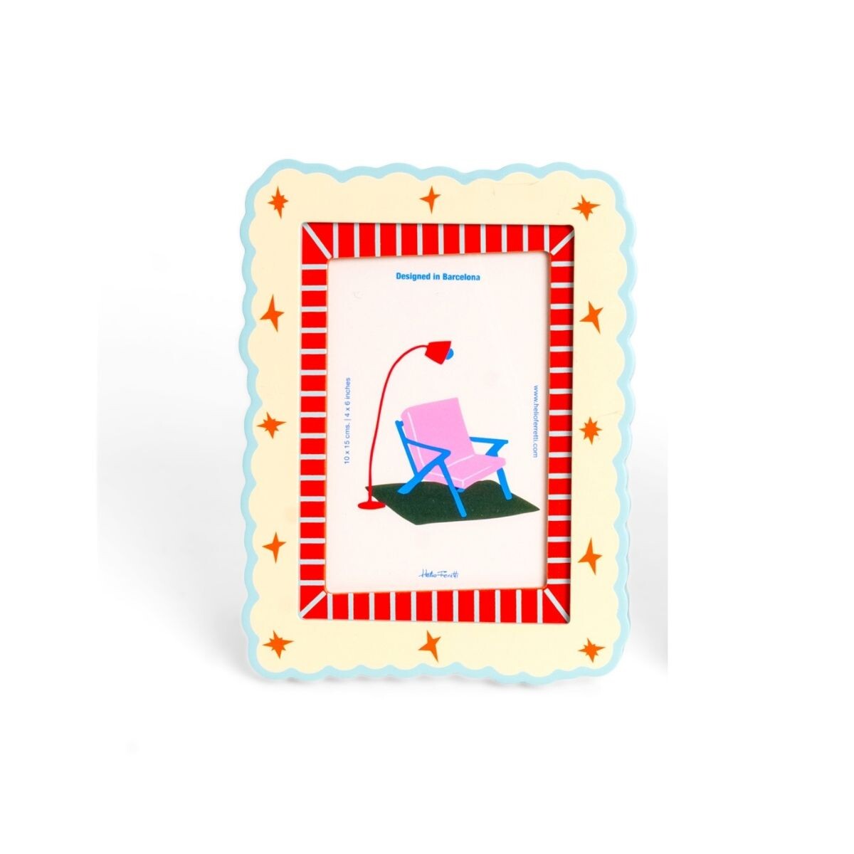 Portaretrato rectanguar de madera 