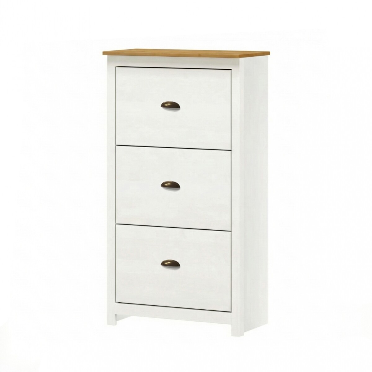 Zapatera 3 Cajones - Linea Colonial - Blanco/Freijo 