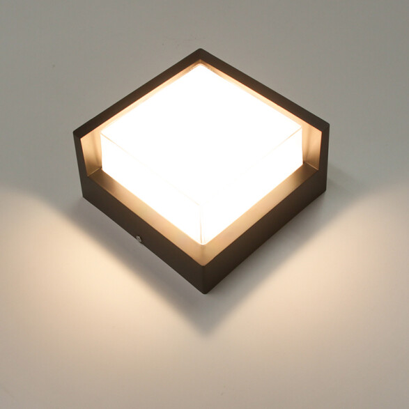 Lámpara de pared LED cuadrada IP65 12W luz neutra IX4544X