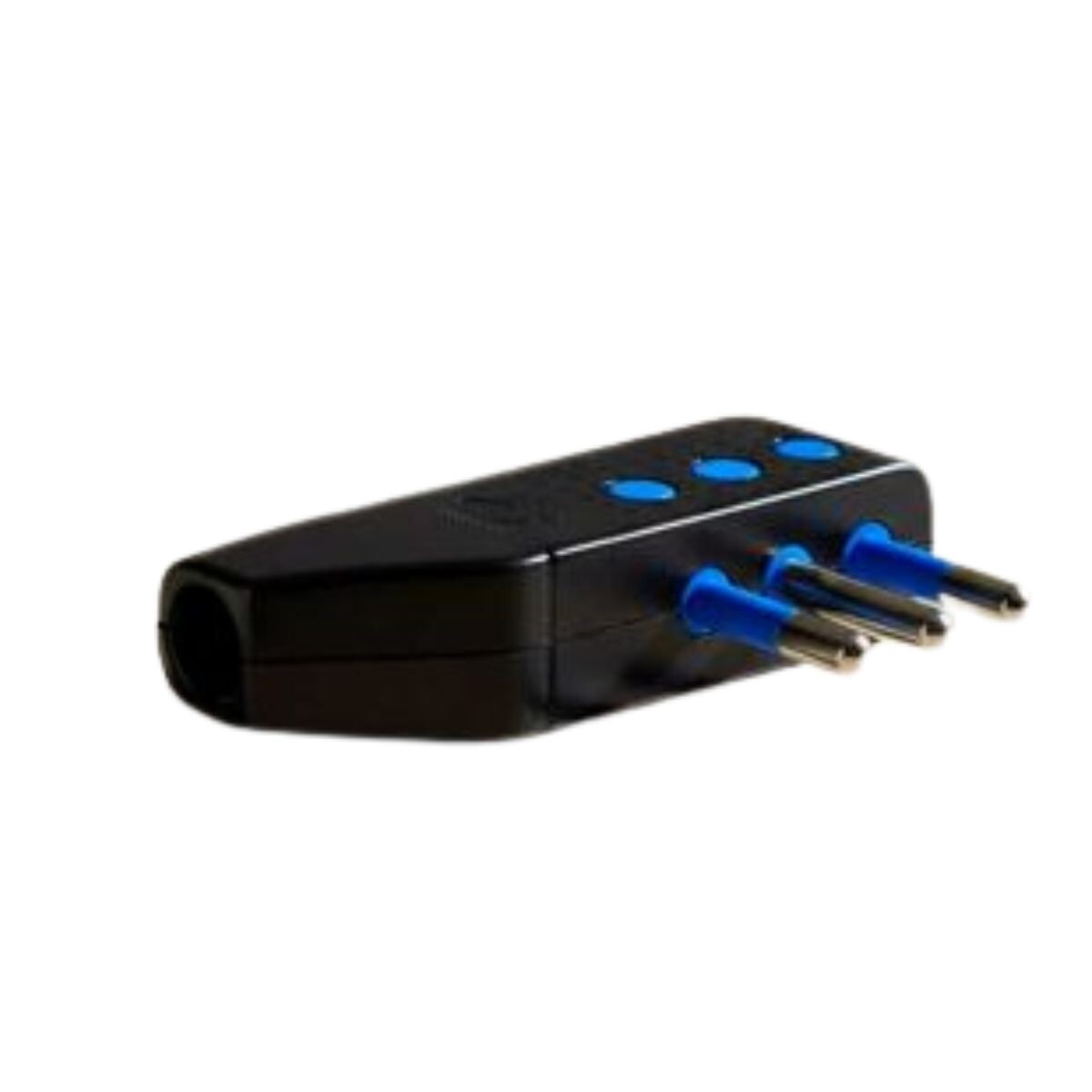 FICHA LATERAL 10 AMP 3PATAS NEGRA LED Ficha Lateral 10 Amp 3patas Negra Led