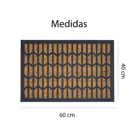 Alfombra Puerta Entrada Felpudo Coco Goma 40X60 Rombo Flecha