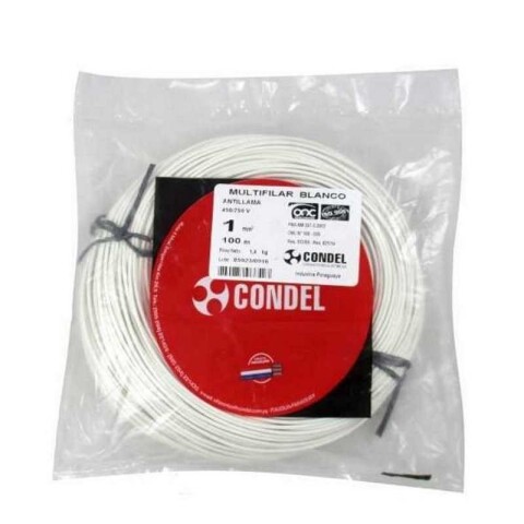 CABLE MULTIFILAR 1,00MM2 BLANCO CONDEL CABLE MULTIFILAR 1,00MM2 BLANCO CONDEL