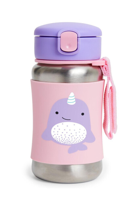 Botella acero inoxidable con sorbito, diseño narval Botella acero inoxidable con sorbito, diseño narval