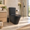 Inodoro largo con mochila VIP Negro Mate 70X36.50X83cm Inodoro Largo Con Mochila Vip Negro Mate 70x36.50x83cm