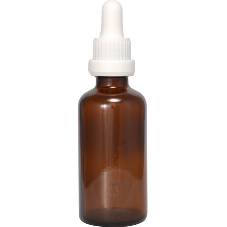 Frasco Ámbar con Tetina BLANCA 50 mL