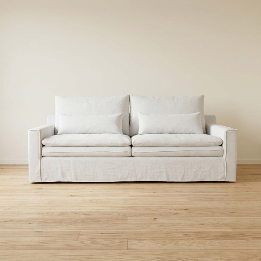 SOFÁ 3 CUERPOS TELA BLANCO POSITANO