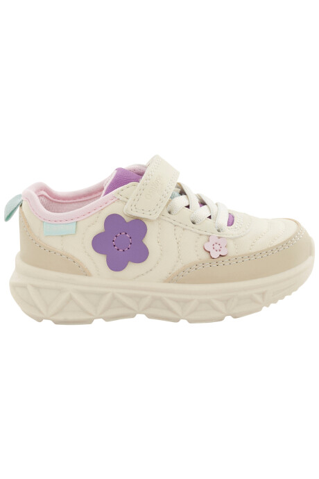 Championes con velcro, diseño floral Sin color