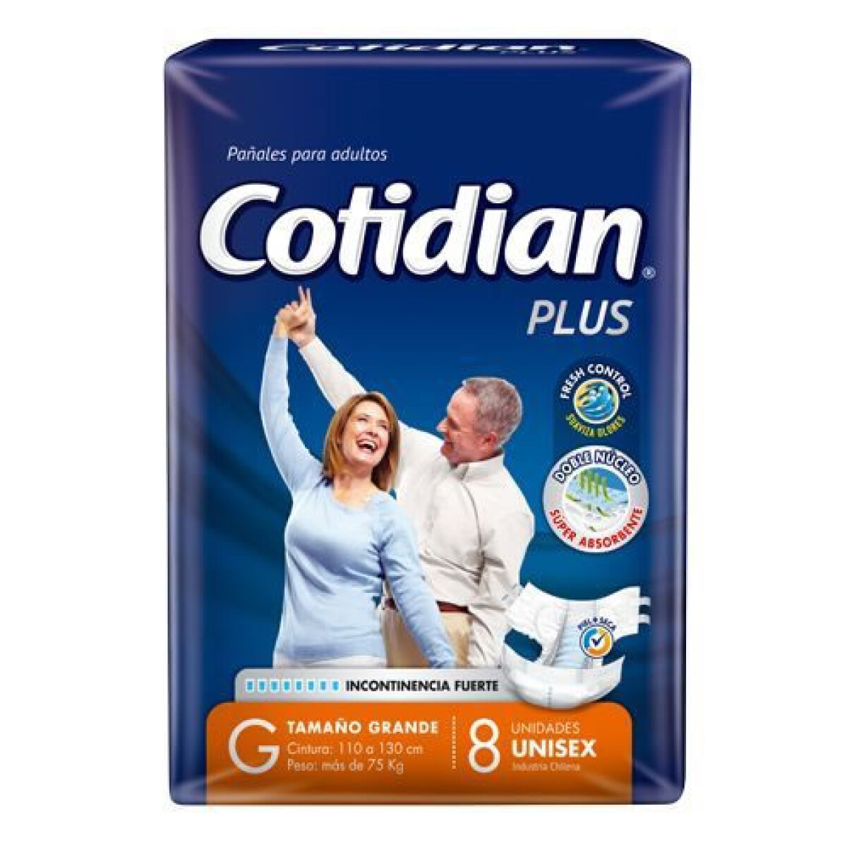 Cotidian Plus Grande x8 Pañales – Pañales Desechables Talla Grande