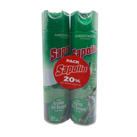 Desodorante Ambiente SAPOLIO 360ml (Pack X2) Aromas del Bosque