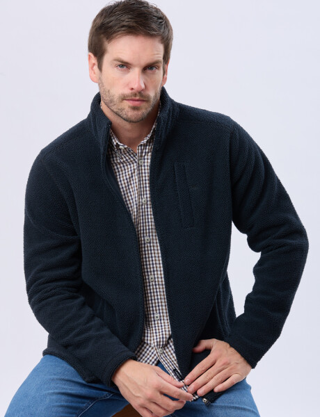 CAMPERA POLAR TEXTURADO GRUESO Azul