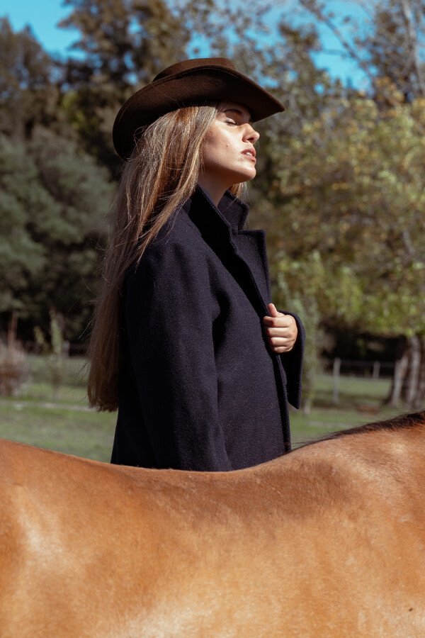 Tapado Patria Lana Azul