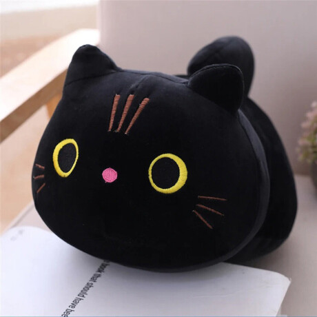 Peluche gatito con asa Negro