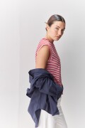 REMERA ALBIZI Blanco/Rojo