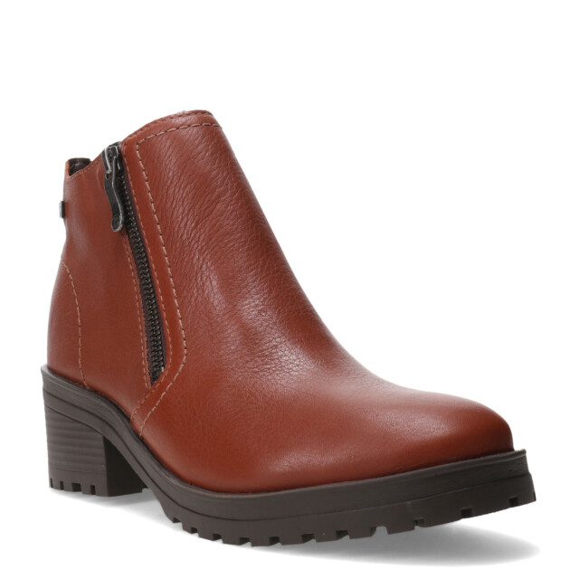 Botas de Mujer Bottero caña baja con cierre Marrón Coñac