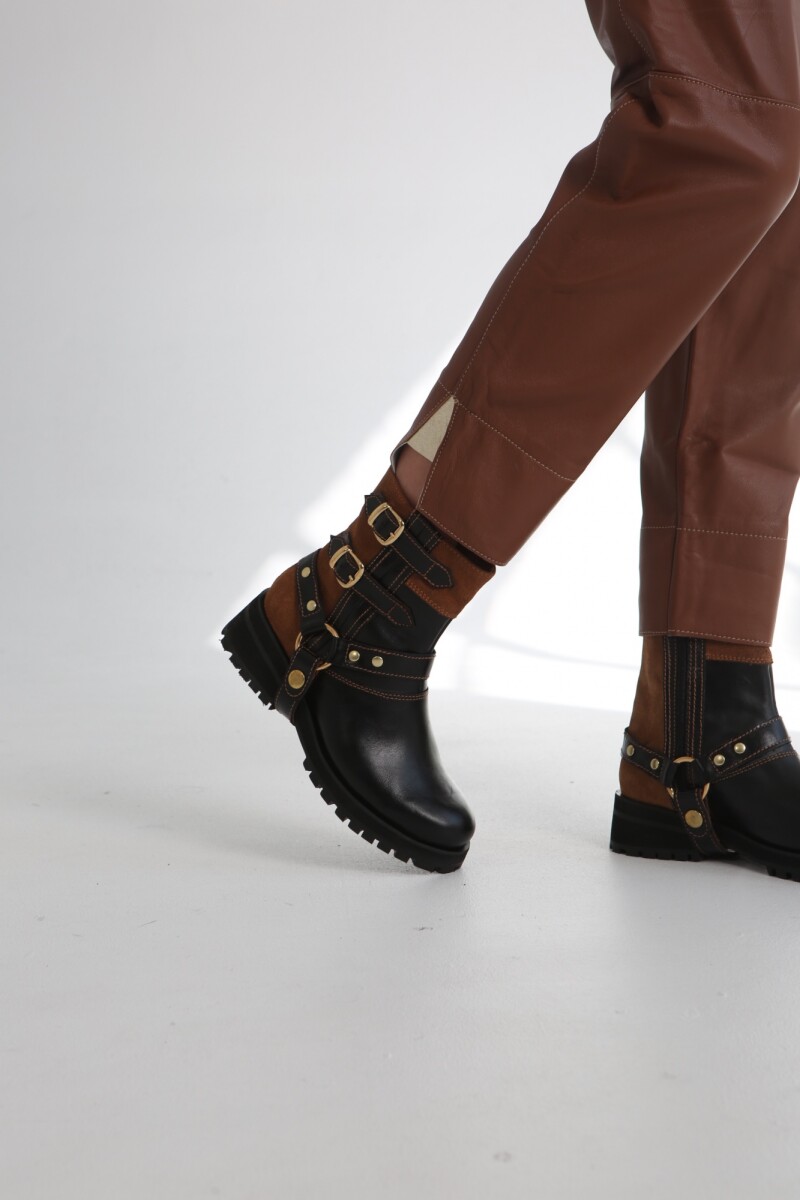 BOTA BIKER Negro Con Wh