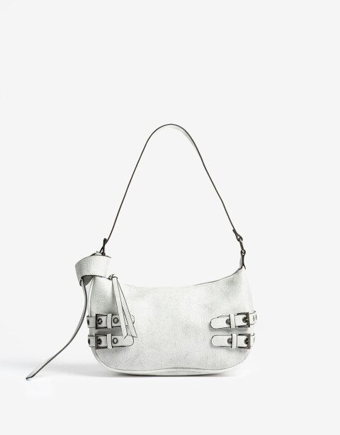 City Cartera City Con Hebillas - Blanco Crudo