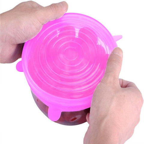 Tapas de silicona ajustables reutilizables set 6 pcs Tapas De Silicona Ajustables Reutilizables Set 6 Pcs