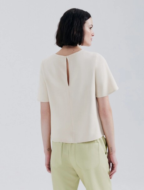 BLUSA CON MANGAS EVASÉ BEIGE