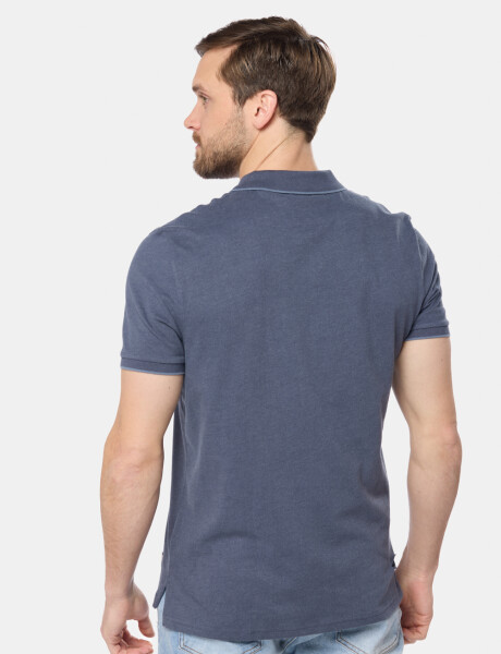 REMERA POLO JERSEY RAYADA Denim