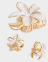 Broches Sets Hawaianas Set De Broches Flor Hawaiana - Combinacion Bicolor