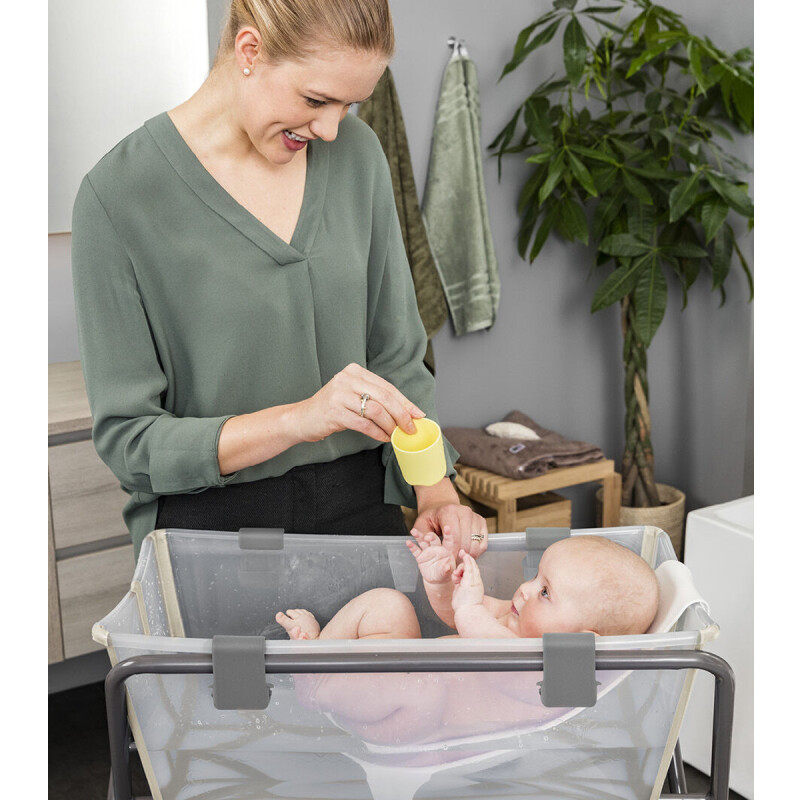 Bañito Plegable con Soporte Cuchara Flexibath Stokke Transparente / Beige