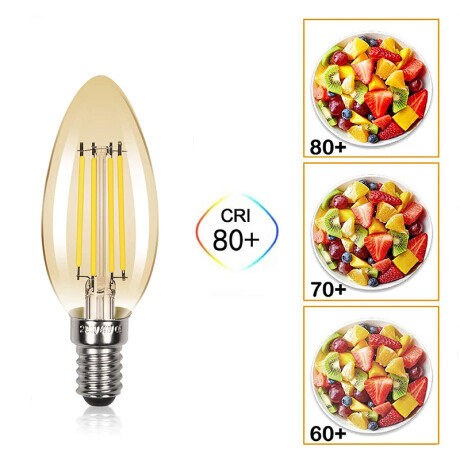 Lámpara Filamento LED VELA 4W Ultra Cálida Lámpara Filamento LED VELA E14 4W Ultra Cálida