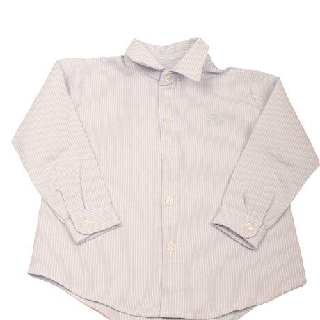 Camisa de Niño/a blanca con rayas celeste