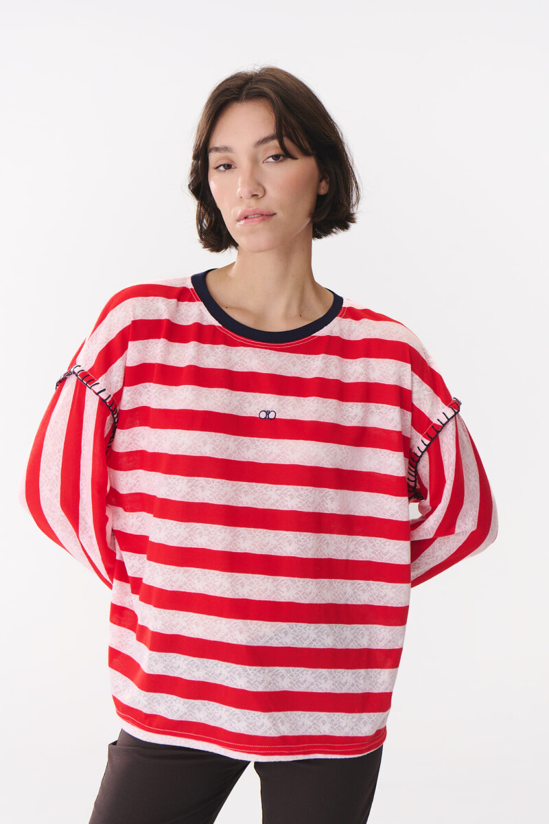 Remera Gear Rayas rosa