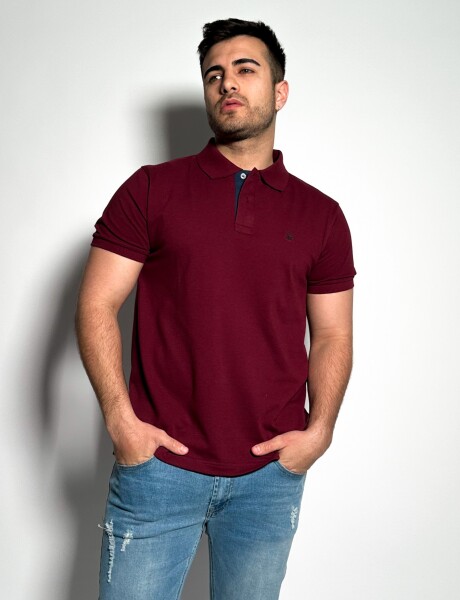 Remera polo pique lisa Lux Bordo